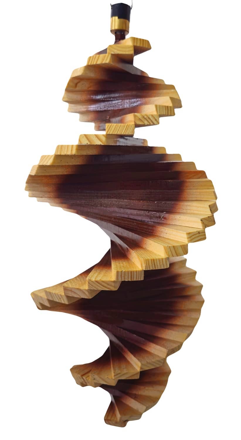 Drvena spirala za vjetar 100 cm