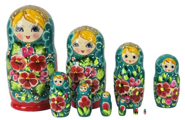 Originalna ruska matrjoška 26 cm, set od 10 kom