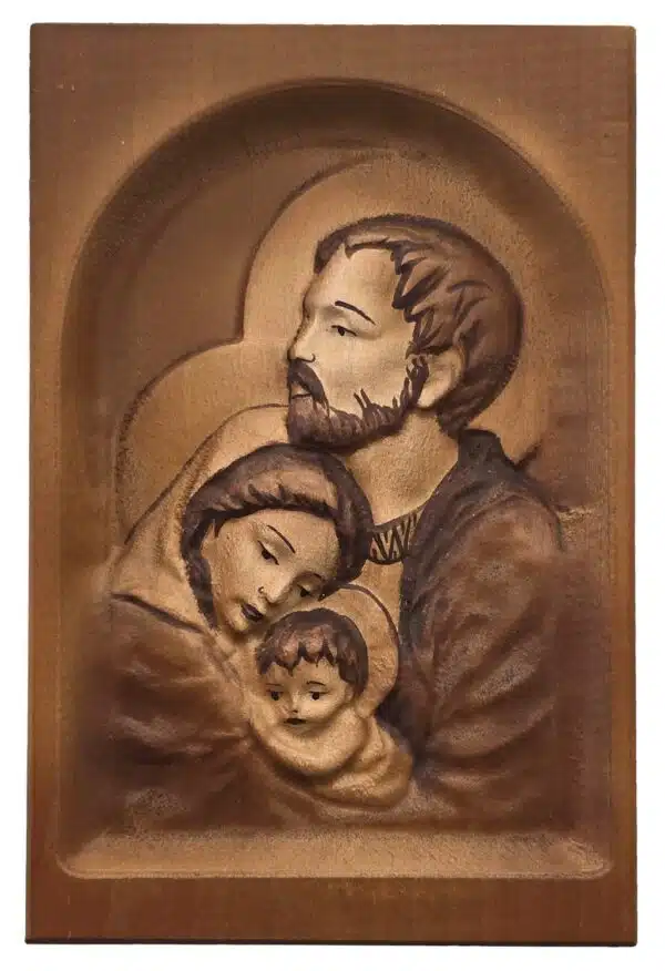 Drvena slika Svete obitelji 19 x 13 cm