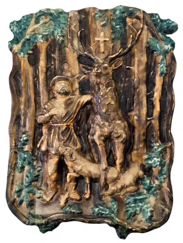 Rezbarena slika sv. Huberta – zaštitnika lovaca