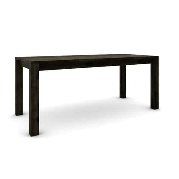 Hrastov stol 180 x 80 cm, crni sa srebrnim efektom