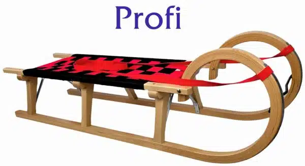 Drvene sanjke, crveno crne