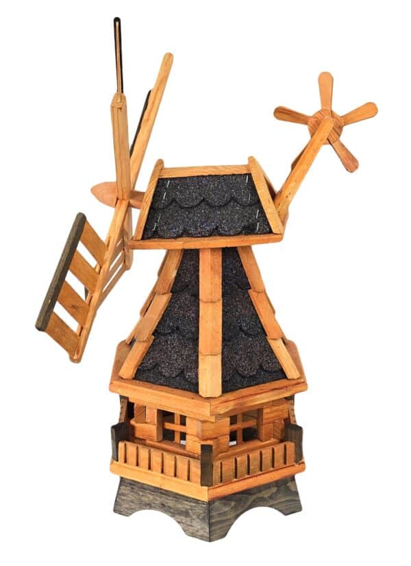 Drvena vrtna vjetrenjača, rotirajuća, ukrasna 73 cm - Image 2