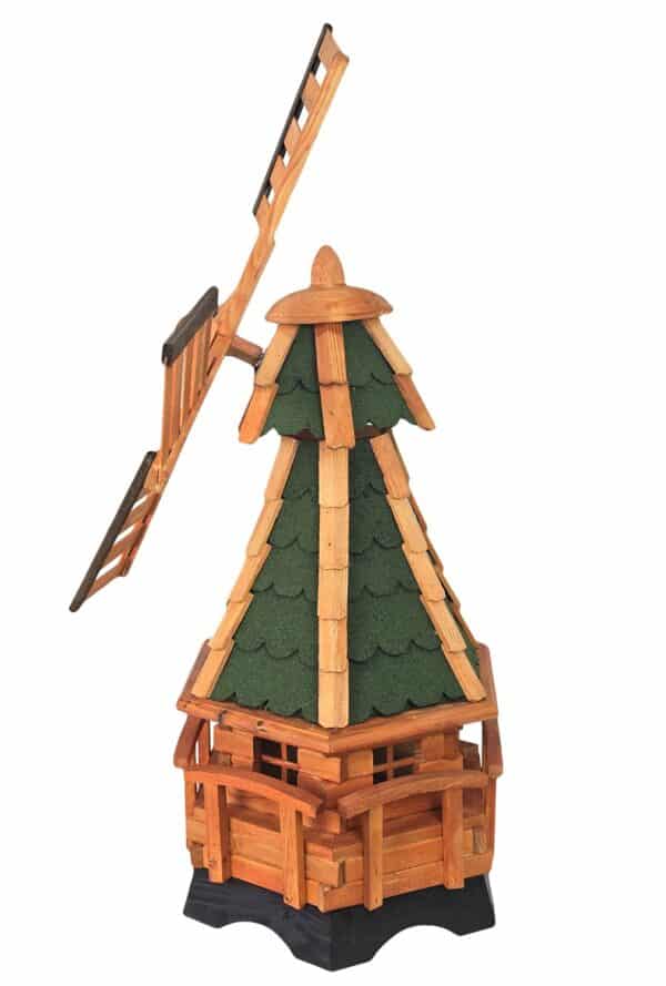 Drvena vrtna vjetrenjača, rotirajuća, ukrasna 95 cm - Image 2