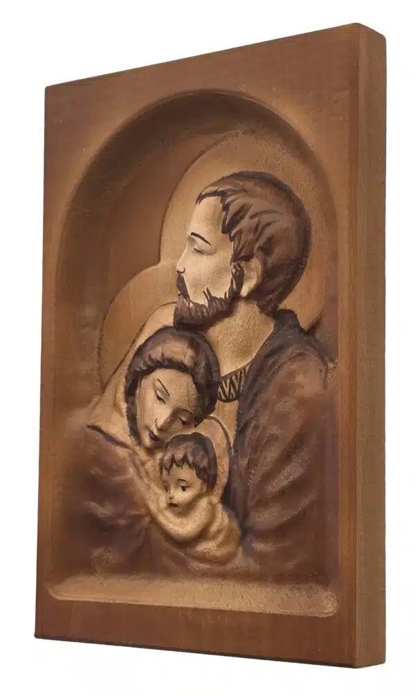Drvena slika Svete obitelji 19 x 13 cm - Image 2