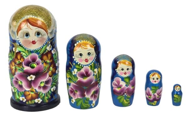 Originalna ruska matrjoška 18 cm, set od 5 kom - Image 3