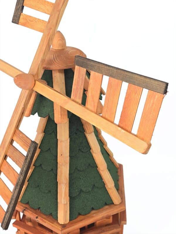 Drvena vrtna vjetrenjača, rotirajuća, ukrasna 95 cm - Image 4