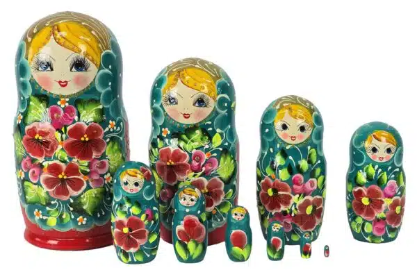 Originalna ruska matrjoška 26 cm, set od 10 kom - Image 4