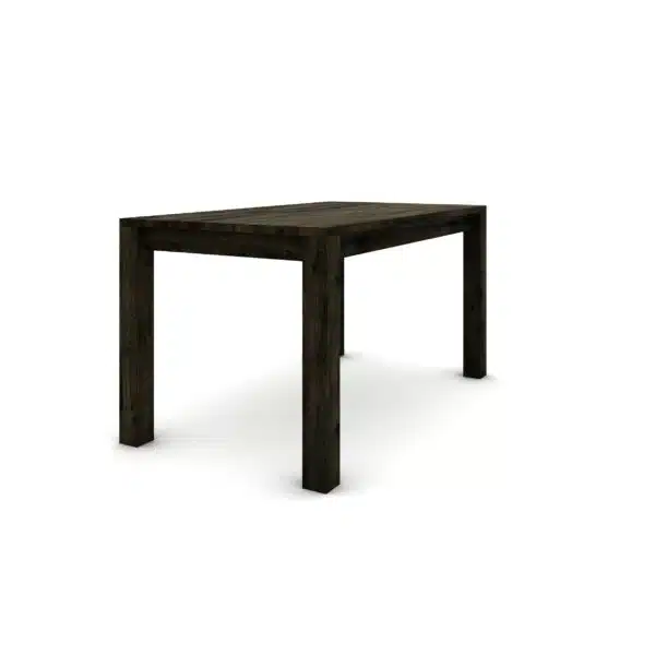 Hrastov stol 140 x 80 cm, crni sa srebrnim efektom - Image 4